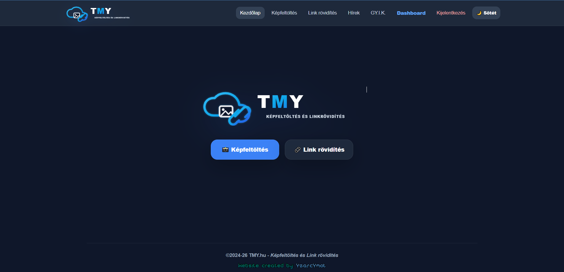 TMY.hu weboldal előnézet